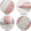 OTOSTAR Set of 4 Waterproof Throw Pillow Covers 12x20 Inch Farmhouse Geometric Square Pillow Cases for Couch Patio Furniture Balcony Garden Outdoor DecorationGeometry70-Pink