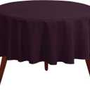 Gee Di Moda Round Tablecloth - 70 Inch Eggplant Round Table Cloth for 24 to 48 Inch Round Tables - Heavy Duty Washable Fabric - for Buffet Table, Holiday Party, Dinner, Wedding & Baby Shower