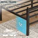 Twin Bed Frames with Headboard and Footboard, 14 Inch Metal Platform Twin Size Bed Frame with Steel Slat Support, No Box Spring Needed, Noise Free, Easy Assembly, Black