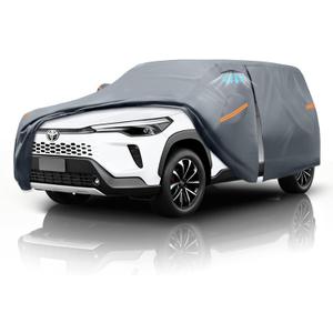 Waterproof Corolla Cross(2020-2026) Car Cover with Breathable Vents, [2025 Upgrade] Premium Covers with Cotton Liner and Zipper Door (Custom Fit Toyota Corolla Cross+Towel+Bag)