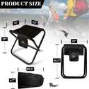 Upgraded Portable Folding Stool, 13 Inch Camping Stool for Adults Fishing Hiking Gardening and Beach with Carry Bag, Hold Up to 450lbs[Black]