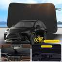 Windshield Sun Shade Compatible with 2019-2025 2026 Chevy Silverado GMC Sierra 1500 2500 3500 Accessories Sun Visor for Front Window Sun Shade Cover Foldable Blocks UV Rays Keep Car Cooler