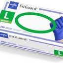 Medline FitGuard Touch Nitrile Exam Gloves, 250 Count, Large, Powder Free, Disposable, Not Made with Natural Rubber Latex, Excellent Sense of Touch for Medical Tasks, Durable for Household Chores