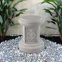 Classic Statuary Stand Outdoor Pedestal Sculpture Decor Plinth Base Riser, Garden or Home Resin Statuary Pedestal, 12.6" Tall, 7.1 Pounds, (Round)
