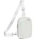 BAPHITY Small Sling Bag for Women and Men, Crossbody Bag Trendy, Fanny Packs Purses Chest Bag Small Backpack for Travel - White