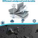Jon Boat Cover 10-12 ft, 420D Oxford Cloth PU Waterproof Jon Boat Waterproof Trailerable Boat Covers with Windproof Straps, Removable Drop sandbag, Jon Boat Beam Width up to 56 inch, Black