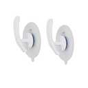 Cciphy Adjustable Self Adhesive Curtain Tieback, Non-Trace Stick Metal Wall Hook Storage Holder, Cute Window Curtain Hook, No Drill Tieback Buckle Curtain Holdbacks for Home Decor, 2 Pack (White)
