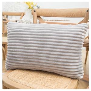 Pillow Cases Standard Size 15"x21", Fluffy Fuzzy Striped Throw Pillow Covers, Velvet Boho Lumbar Pillowcase Decorative for Bedroom Couch Bed Sofa