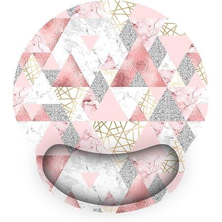 Mouse Pad Wrist Rest Support, ToLuLu Gel Mouse Pads with Non Slip Rubber Base Memory Foam Mousepad, Mouse Wrist Rest Pad for Laptop Computer Home Office Working Gaming Pain Relief, Pink Triangle