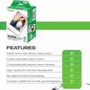 Fujifilm Instax Mini Camera Film: 20 Shoots Total, (10 Sheets x 2) - Included Hanging Photo Album for 10 Photos & Premium Microfibre Cloth for Perfect Picture Quality