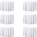 Surmente 10 Pack White Tablecloth for Round Tables, 132-inch Round Table Cloths for Weddings, Banquets, or Restaurants