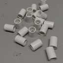 20 Pack 1/2" PVC Pipe Coupling Adapter Pipe Fitting Connector (Socket x Socket), Furniture Build Grade SCH40 1/2 Inch PVC Pipe Slip Socket Connectors for Home or Industrial Use, White