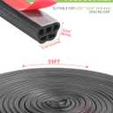3 x RACOONA 33 Feet Weather Stripping,Rubber Seal Strip,Car Accessories Self Adhesive 5-Hole Car Door Seal Strip,Automotive Weather Stripping,Universal Auto Weatherstrip,Fit for Cars,Trucks,RVs,Boats