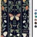 2026 Planner, Weekly and Monthly Calendar Planner for Women, Jan 2026 - Dec 2026, Hardcover Planning Agenda book with Tabs, Spiral Bound, Inner Pocket, Perfect for School Office Supplies, 6.3" x 8.5" - Butterfly Tapestry