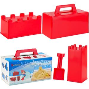 Snow Fort Building Block,Snow Brick Maker, Sand Castle Mold,Beach and Snow Toy Brick Form for Kids,Outdoor Winter and Summer Fun Toys4PCS