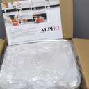 Alpha Living 6 Pack - Disposable Chafing Dish Buffet Set, Half Size Pans, Welded Body Food Warmers for Parties, Fuel Cans Complete Set, Warming Trays