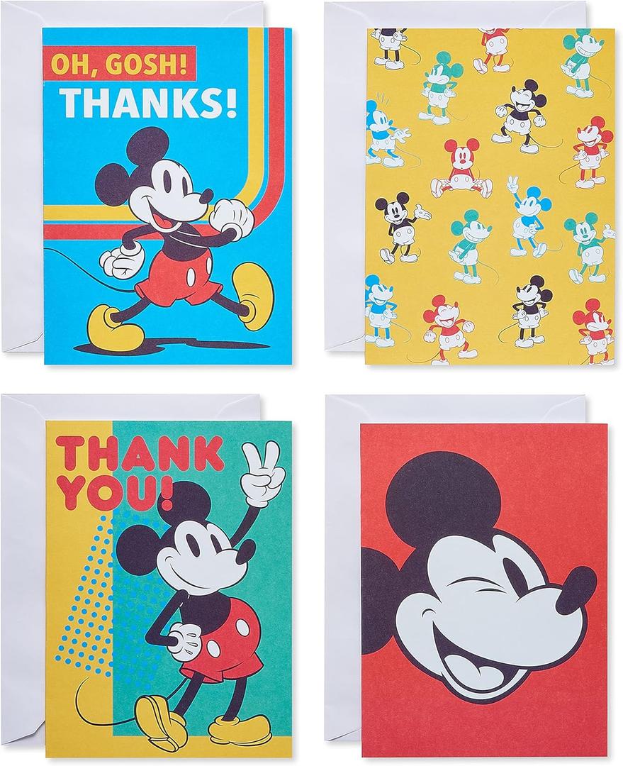 American Greetings Thank You and Blank Cards Bundle with Envelopes, Mickey Mouse (48-Count)