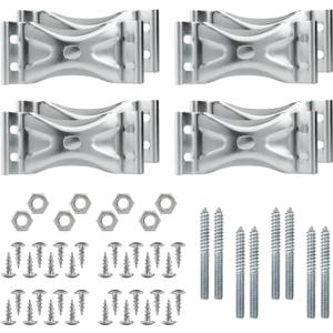 POWERTEC Kerf Mount Corner Bracket 8PK w/Mounting Hardware, Corner Braces for Coffee Table/Desk Legs/Dining Table/Bench Legs (71427-P2)
