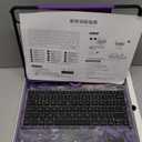 Transparent Case with Keyboard for iPad Air 13 Inch (M3/M2, 2025/2024), iPad Pro 12.9 Inch (6/5/4/3 Gen),7-Color Backlit,Magic wireless Keyboard, 360Rotating,with trackpad,Pencil Holder,Purple