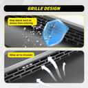 Hood Bulge Molding Grille Trim Compatible with 14-21 Toyota Tundra