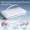 fulocean Cooling Travel & Camping Memory Foam Pillow for Sleeping,Contoured Support Medium Firm Small Travel Pillows for Airplanes & Backpacking Car Compact Lightweight, Breathable Washable Cover (White)