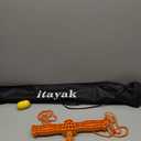 itayak Boat Sand Anchor, 20"/40" Shallow Water Anchor Pole for Boat and PWC, High-Strength Carbon Fiber Tubes, Nylon Glass Fiber Auger, Orange (6.6FT Long Line-Buoy Set Included)