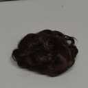 Curly Wavy Messy Bun Hair piece Easy Updo Extensions Claw Clips for Women Girls Dark Brown, Natural Fake Wig Tie Headpiece Chestnut Chocolate 