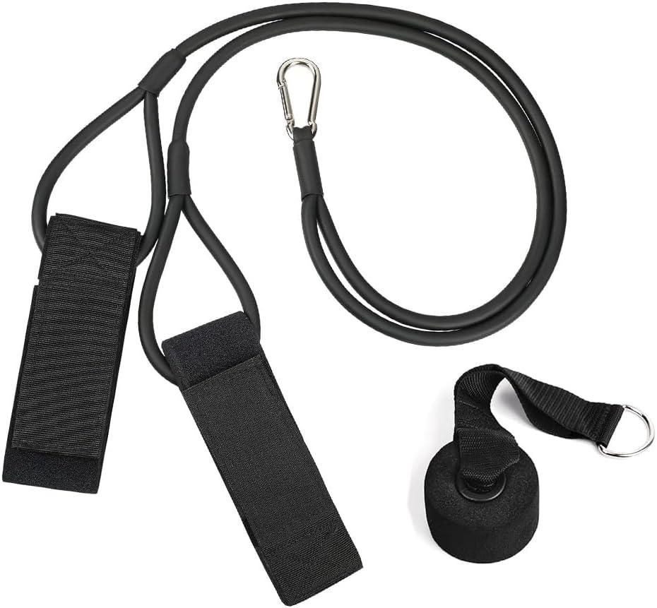 Baseball Resistance Training,Softball Pitcher Resistance Strap,Baseball Pitching Training with Baseball Training, Pitching and arm Training, Door Installation Anchor Strap- Black