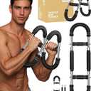 Twister Arm Trainer, Adjustable Power U Shaped Arm Trainer Bar for Men, 60-100lb Chest Exerciser for Women, Snaker Portable Spring Resistance for Home Workout Machine Equipment (Grey)