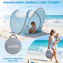Elegear Pop Up Baby Beach Tent with Mini Canopy, CumbreX UPF 50+ UV Protection Baby Tent Sun Shelter, 1S Setup Portable Baby Beach Essentials Shade for Infant Toddler Outdoor Indoor Play - Blue