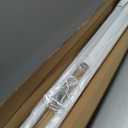 Tension Curtain Rod 43-124 Inches Extra Long White Heavy Duty Tension Rods Adjustable Curtain Rod No Drilling Spring Loaded Tension Rod for Windows Patio Hold Up Blackout Curtains and Non Slip