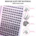 Invisible Band Lash Clusters Natural Lash Clusters Wispy Cluster Eyelash Extensions D Curl DIY Lash Extension 8-16mm Waterproof Soft Cluster Lashes 140pcs (Black, 8-16mm)
