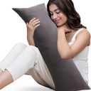 KALTEK 6.5LB Weighted Support Pillow (40"x10") – Compact Cooling Pillow for Relaxation & Side Sleepers | Small Weighted Pillow with Washable Tencel Cover