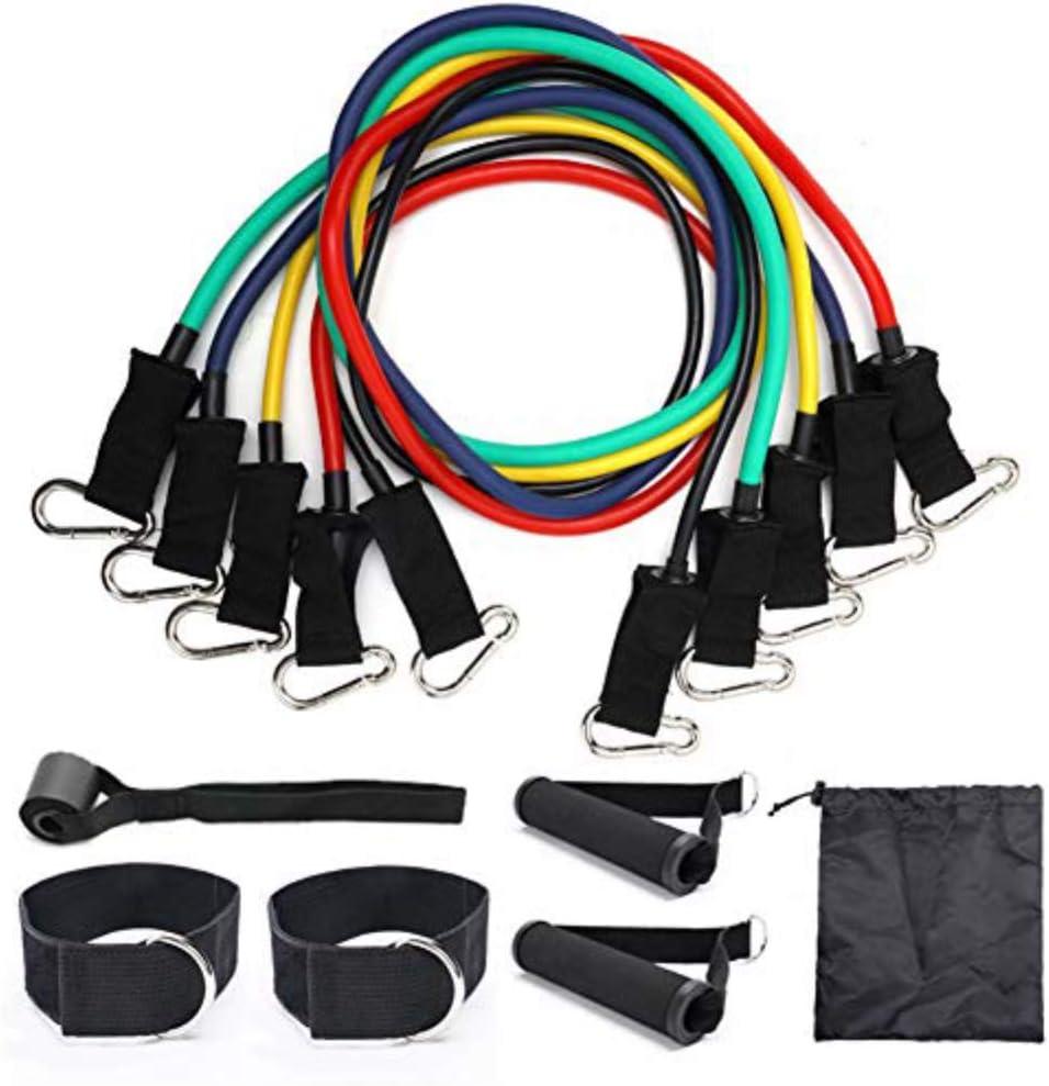 Resistance Bands Set,Exercise with 5 Fitness Tubes,4 Foam Handles,Ankle Straps, Door Anchor,Resistance Training,Physical Therapy,Home Workouts (normal, Black,Blue,Green)
