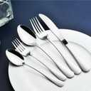 60 Piece Silverware Set for 12, Heavy Duty Stainless Steel Flatware Utensils Cutlery Set Including Steak Knife Fork and Spoon, Dishwasher SafeGift Package for Wedding Housewarming