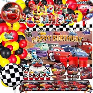 197 PCS Birthday Party Decorations, Include Theme Balloon Arch Kit, Backdrop, Tableware, Tablecloth, Birthday Banner for Adult Theme Party Supplies