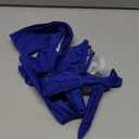 QJQ Women's 2 Piece Cheeky Bikini Sets Tie Back Ring Linked Brazilian Swimsuit Sexy Triangle Bathing Suit (Royal Blue)