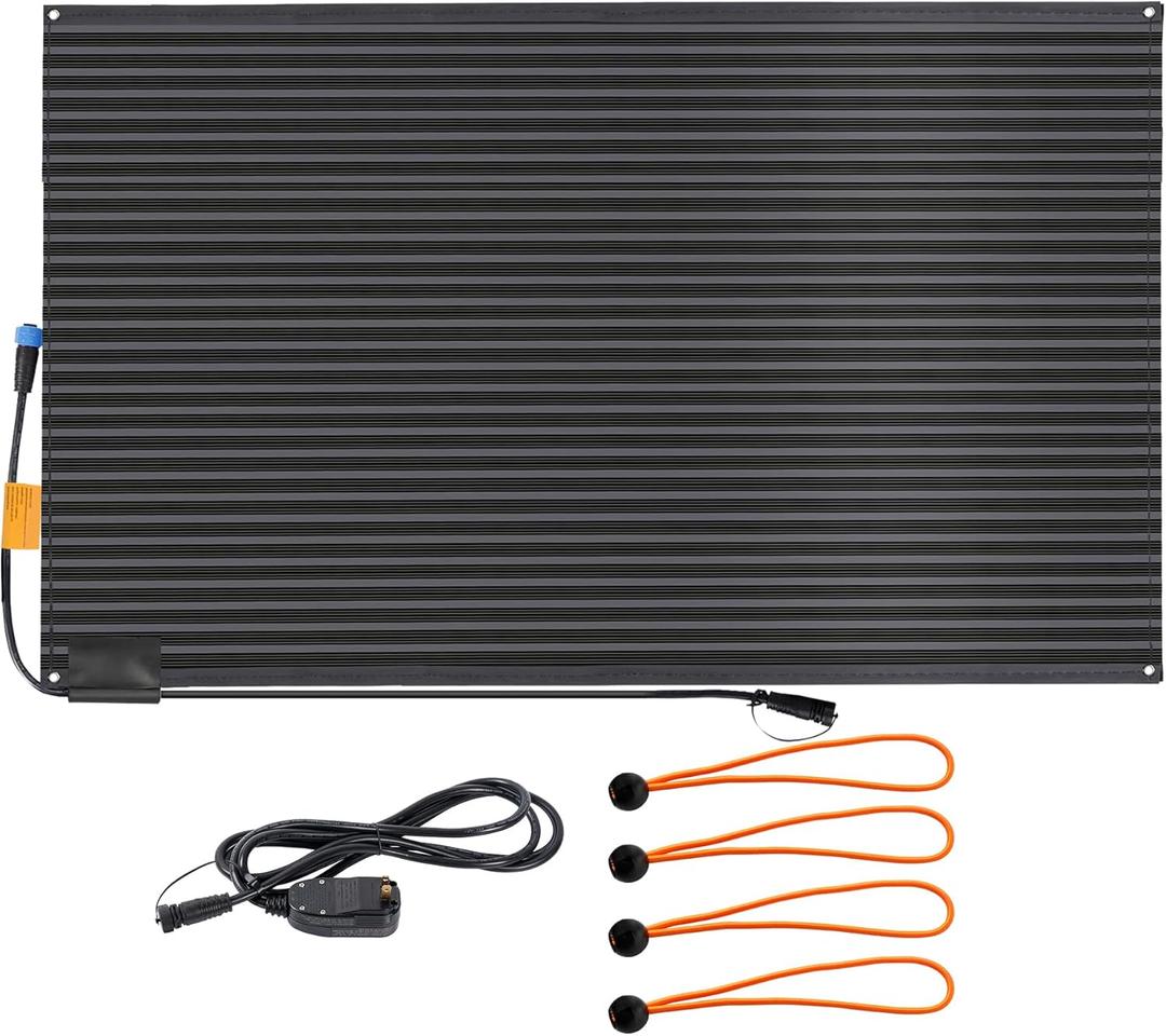 Snow Melting Mats Outdoor 36 x 60 inch, Non-Slip Heated Outdoor Mats 608W 120V, Heated Driveway Mats with UL and ETL Certificate Power Cord, Suitable for Most Entryways