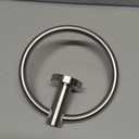 NearMoon Bath Towel Ring, Bathroom Hardware Accessories-Thicken Stainless Steel Hand Towel Holder for Bathroom, Modern Round Towel Hanger Wall Mounted (Brushed Nickel, 1 Pack)