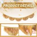 FYSUIMU 6.6 Ft Gold Scalloped Banner Hanging Layered Sparkly Fringe Garland for Bachelorette Birthday Party Backdrop Decor