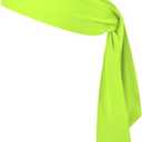 Sport Tie Headbands Tennis Head Tie for Men Women Sports Fans Ninja Soccer Basketball Teams Head Ties Halloween (Neon Yellow)