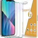 Kesuwe [3 Pack] Screen Protector For iPhone 13, iPhone 13 Pro, 9H Hardness, HD Clear, Tempered Glass, Anti Scratch, Anti Fingerprint, Easy Installation, Bubble Free
