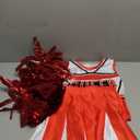 Koatobbor Girls Cheerleader Costume Cheerleading Outfit Dress for Halloween Party Birthday Gift, Red (Large, 6-7y)