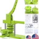 Button Maker Machine Multiple Sizes, Pin Maker Machine 2.25 inch+3 inch, Interchangeable Button-Models Badge Button Press Machine with 200 Sets 58mm+75mm Button Maker Supplies&Circle Cutter