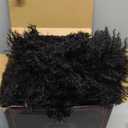 Over the Knee Boots for Women 29 inchs Faux Fur Boots Flat Thigh High Boots (7 Wide, Black)