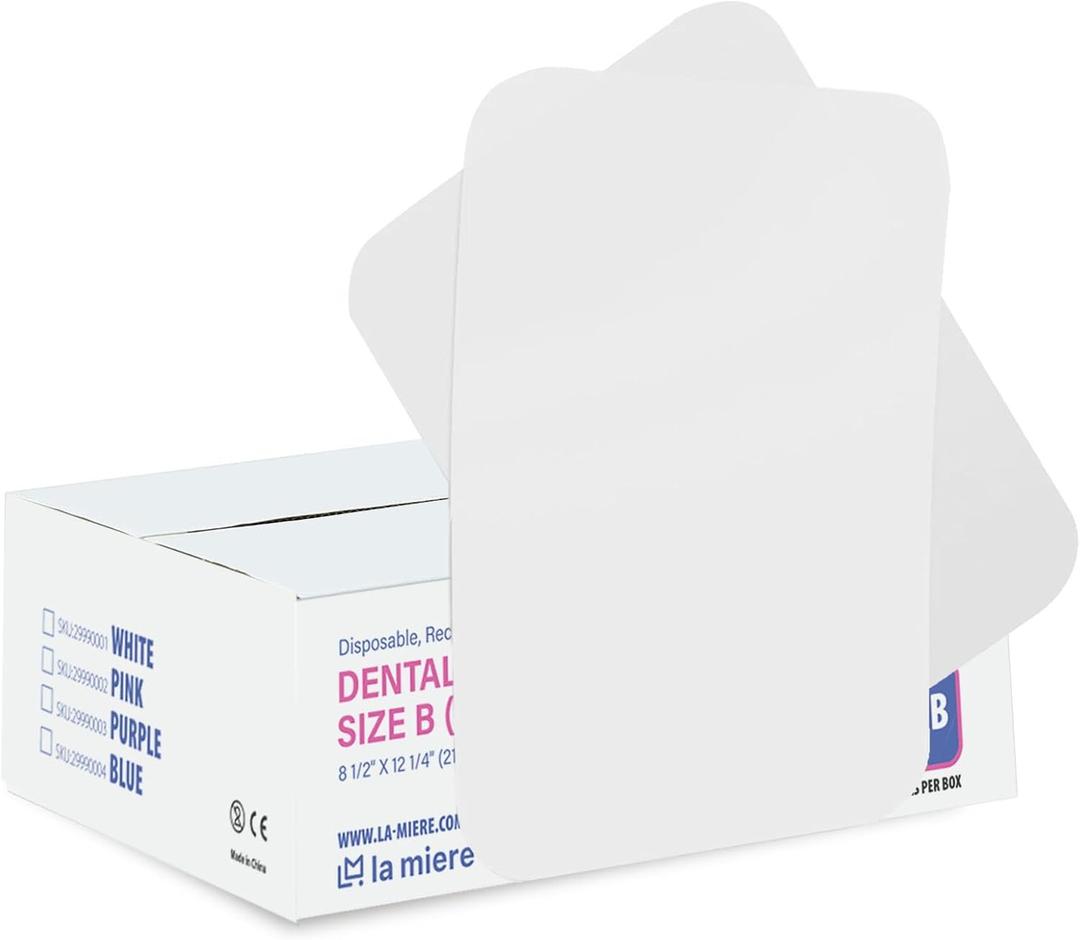 LA MIERE 1000P Disposable Tray Liners, Dental Tray Covers for Size B, Medical Tray Paper, Single Use Paper Sheets, White