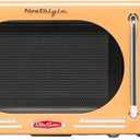 Nostalgia Countertop Microwave Oven with Easy Clean Interior- Retro Microwave with LED Display & Child Lock- Compact 0.7 Cu. Ft Oven With 12 Pre-Programmed Settings for any kitchen-700-Watts-Orange