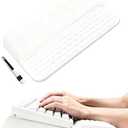 Wrist Rest for Keyboard, Ergonomic Keyboard Stand with Wrist Rest, Soft Memory Foam Wrist pad with Non-Slip Base & Dust Brush, Comfort for Office, Work, Gaming- White