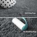 Shag Area Rugs for Bedroom Living Room,5X8 Ultra Soft Fluffy Area Rugs for Dorm, Indoor Carpet Nursery Rugs for Kids Room Home Decor,Dark Grey