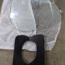 Coffee Table for Living Room Mid Century Modern Center Table with Glass Top and Wood, Transparent/Black (36 Inch)